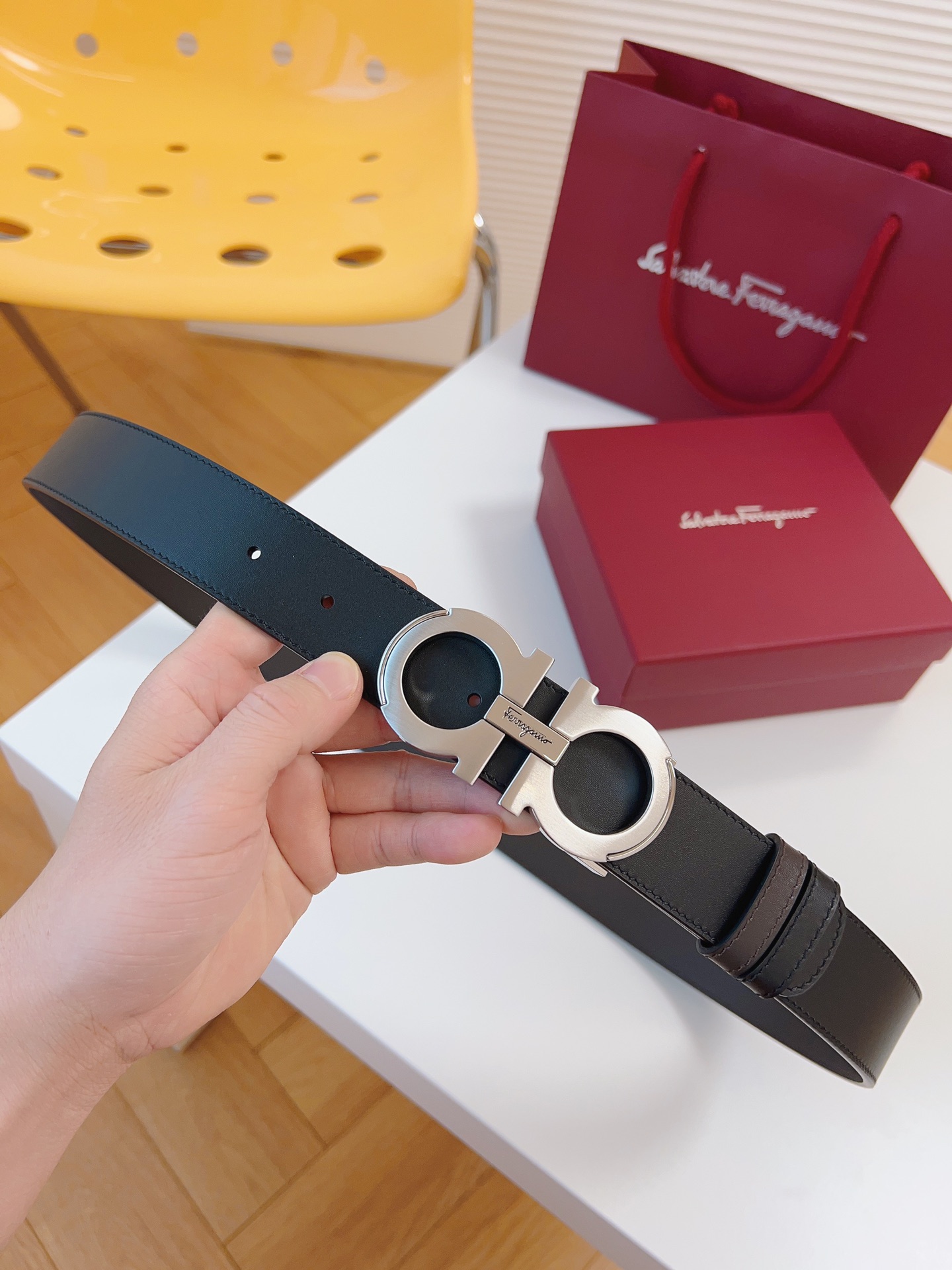 Ferragamo Men Belt Width 3.5cm