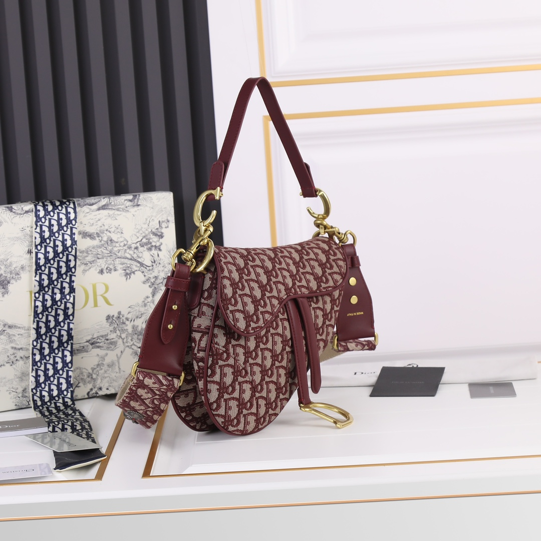 Dior Saddle Bags With Strap for Women Size 25.5*20*6.5cm