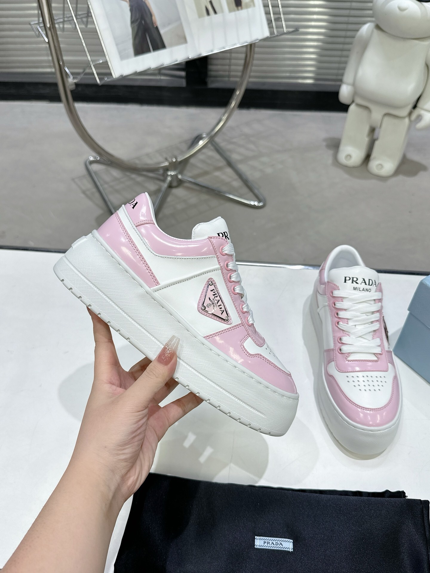 Prada 2024 New Downtown Bold leather Sneaker Size 36-41