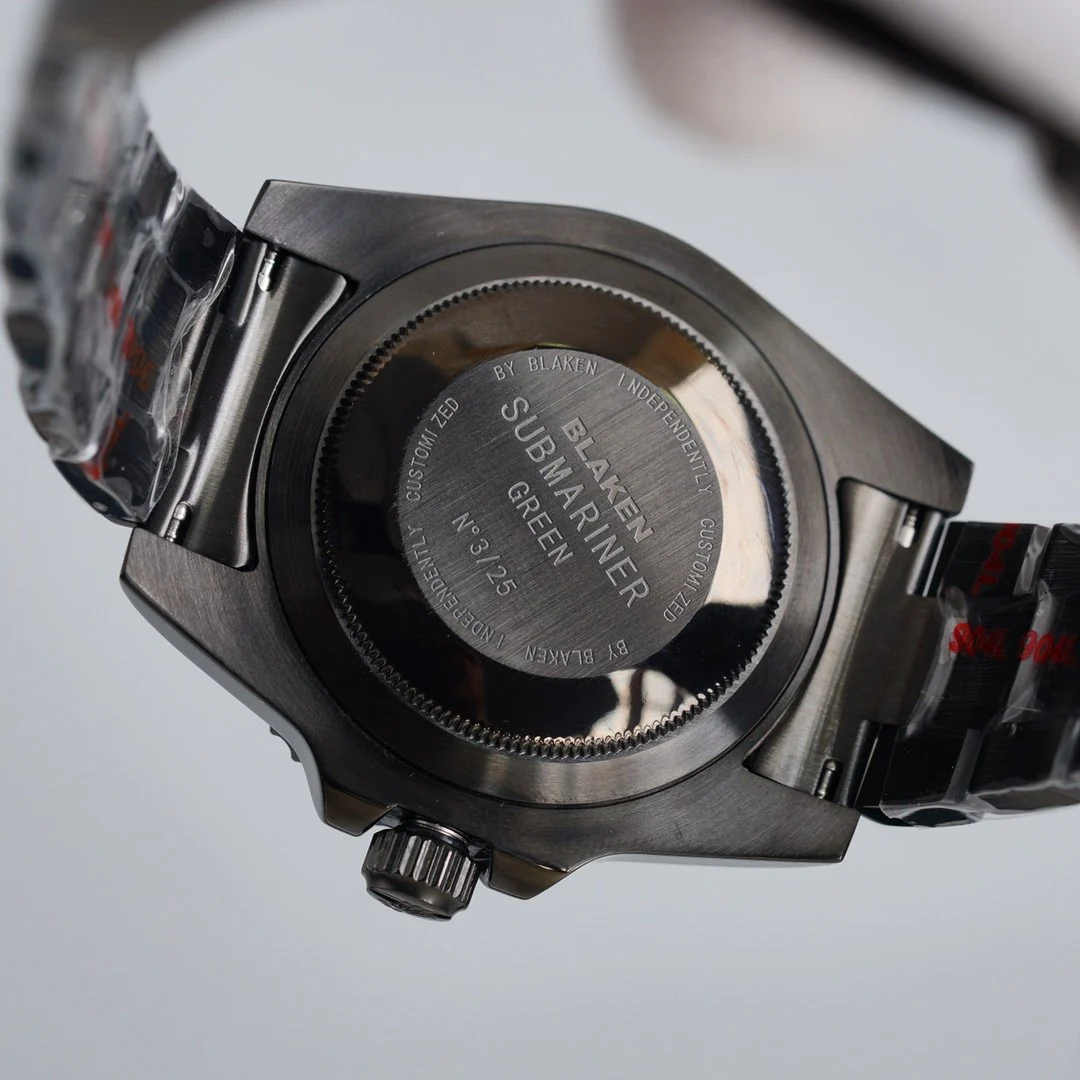 SUBMARINER CUSTOM BLAKEN BLACK PINK NUMERALS