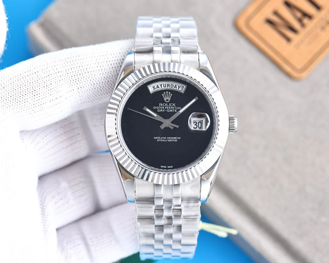 DAY-DATE 41 CUSTOM BLACK DIAL NO NUMERALS