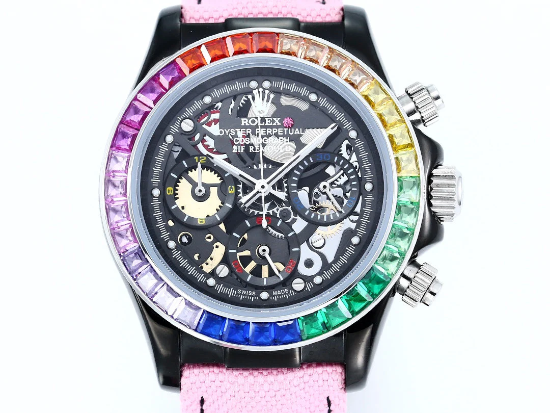 Rolex Daytona 43mm Black Pink Diamond