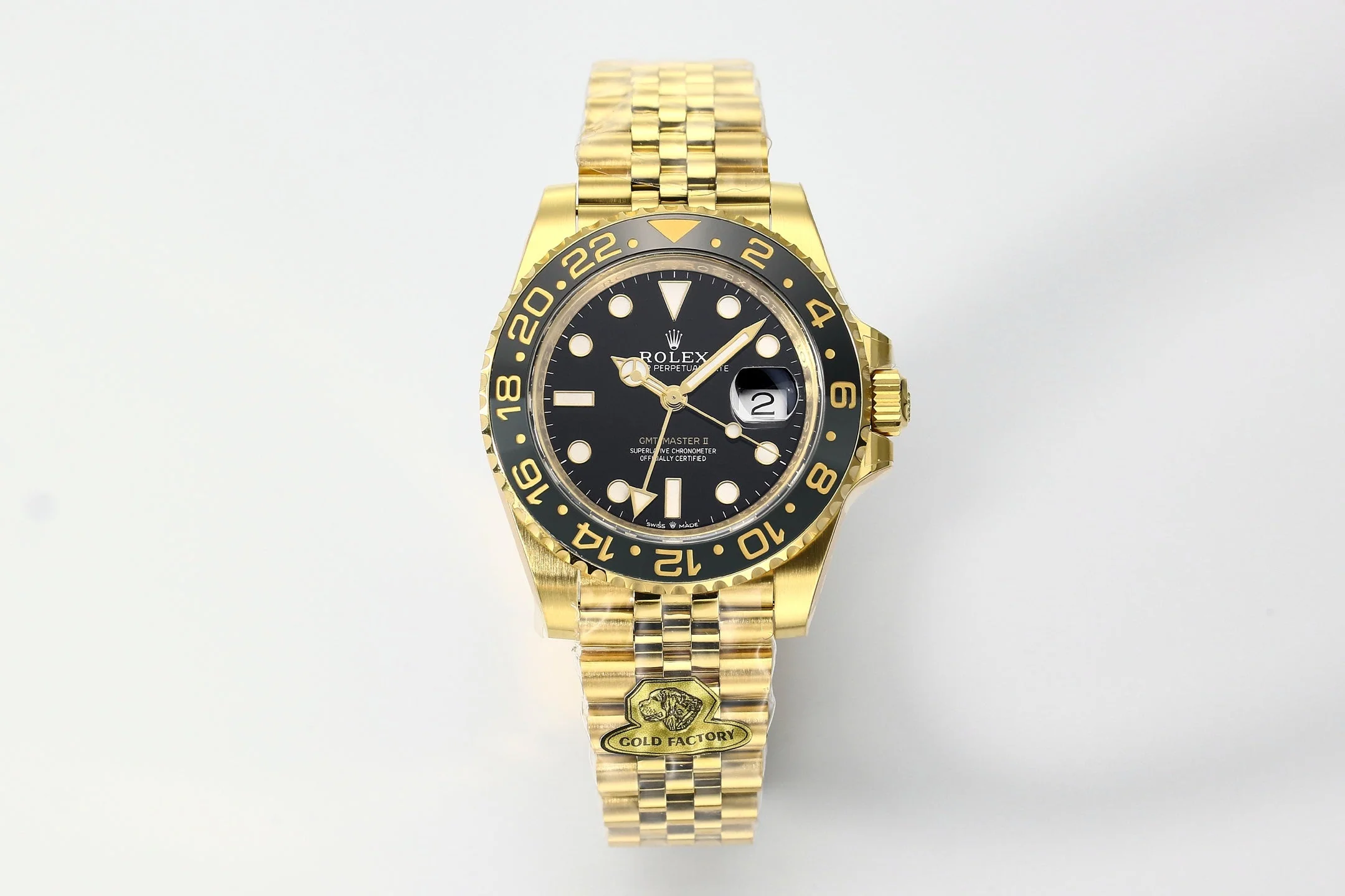 Rolex 25 GMT- Master 40mm Gold Black Dial