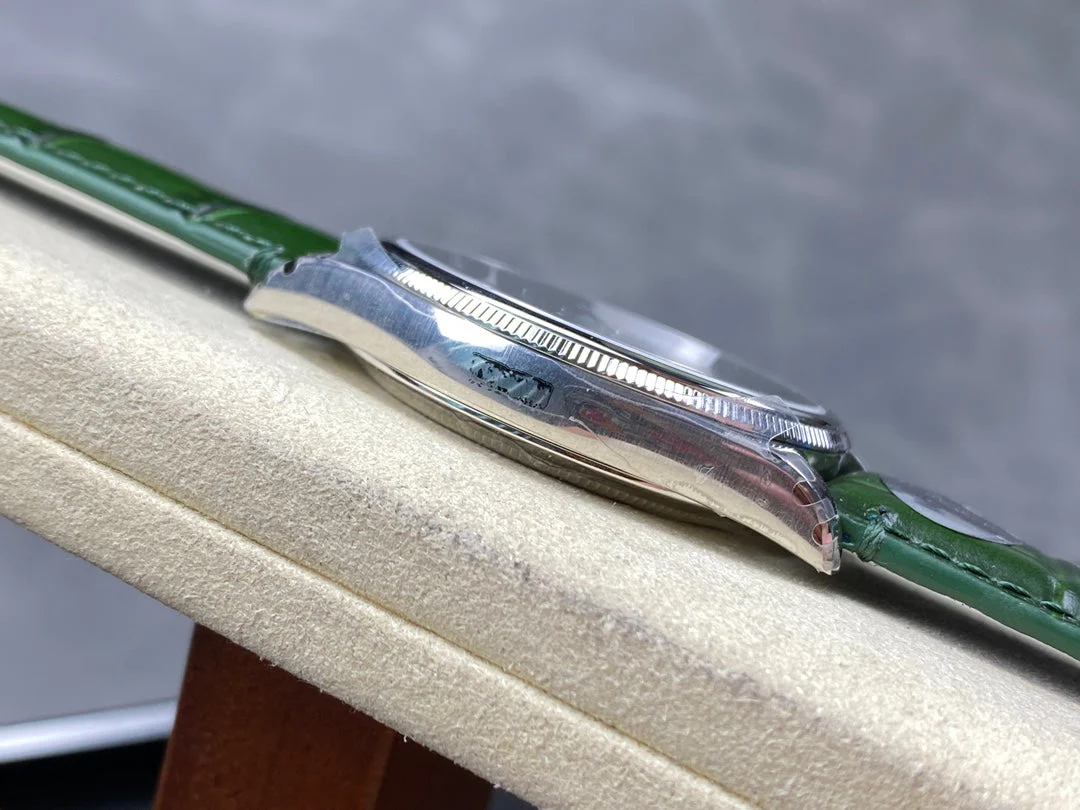 Rolex Perpetual 39mm Silver Green Dial