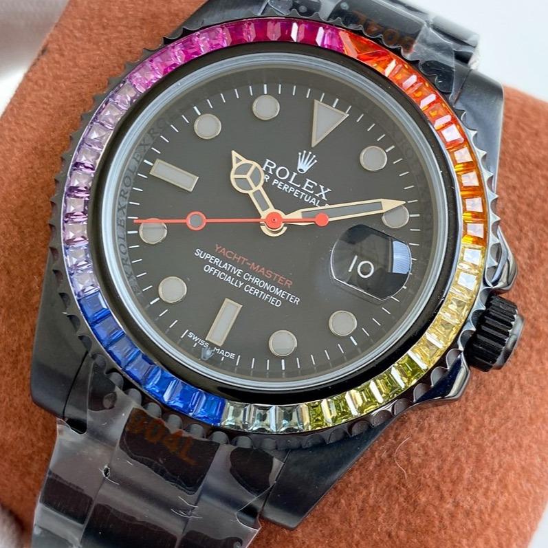 SUBMARINER DATE 40 CUSTOM RAINBOW ALL BLACK LIMITED EDITION