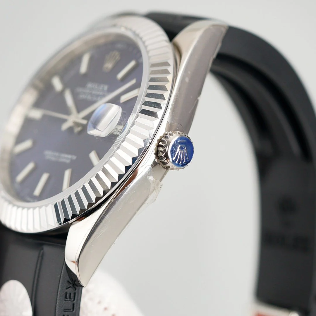 DATEJUST II 41MM STAINLESS STEEL BLUE DIAL RUBBER STRAP