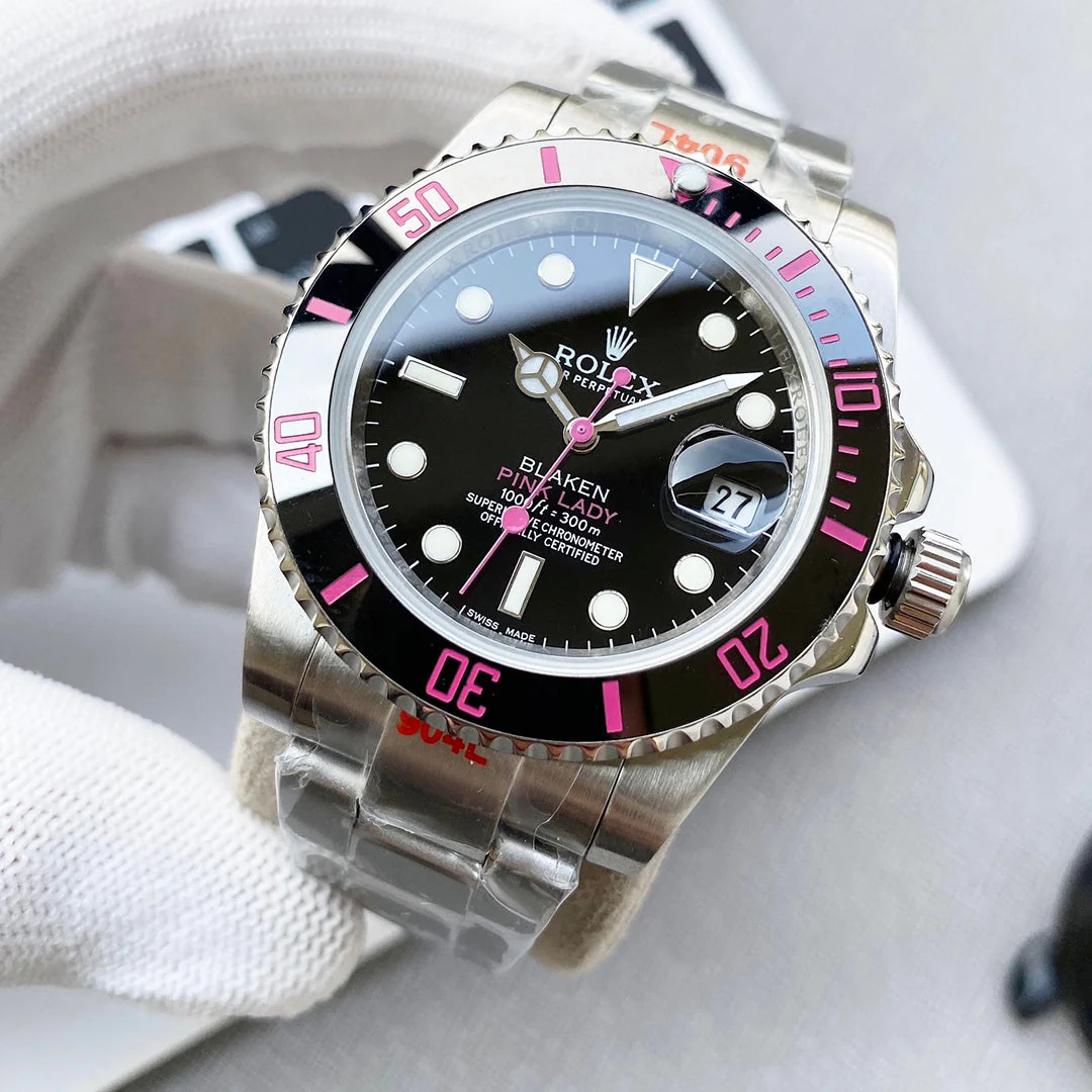 SUBMARINER DATE 40MM CUSTOM PURPLE BEZEL BLACK DIAL