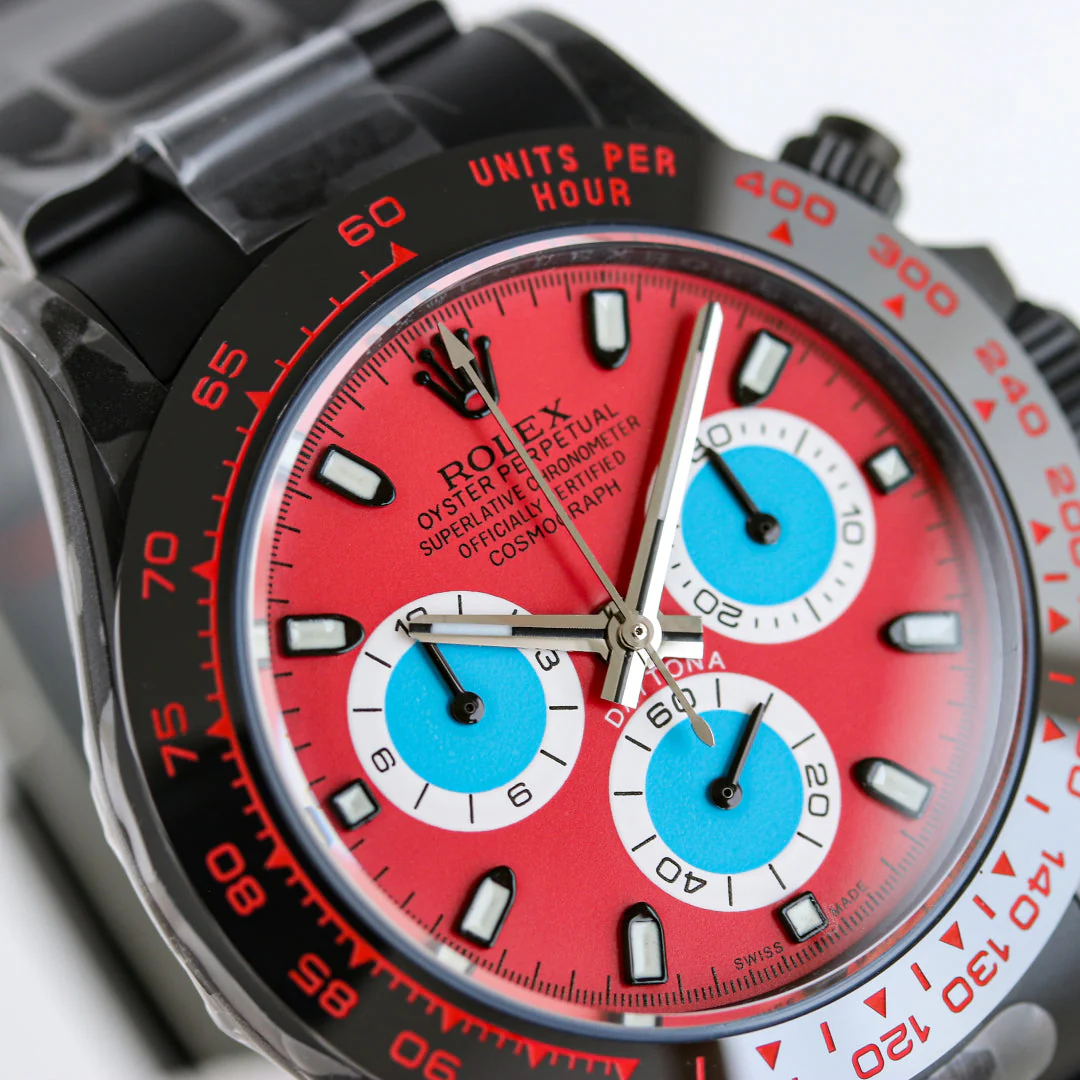 Rolex Daytona 40mm Carbon Black Red Dial
