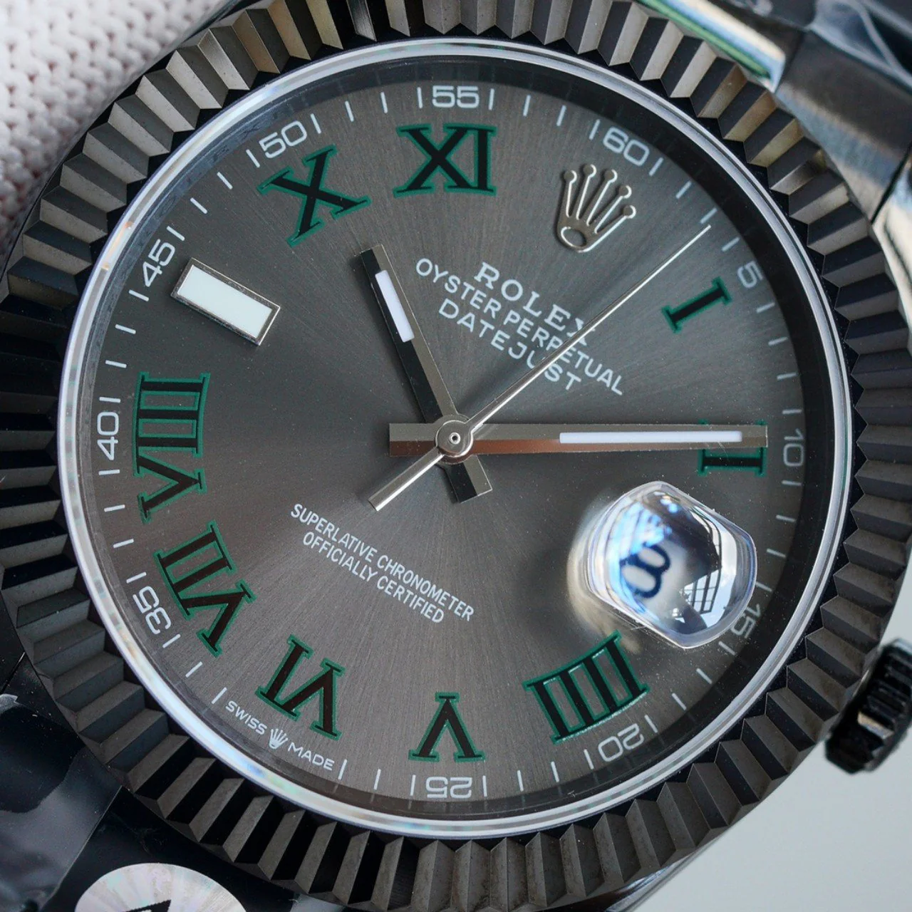 DATEJUST 41MM CUSTOM BLACK PVD WIMBLEDON DIAL