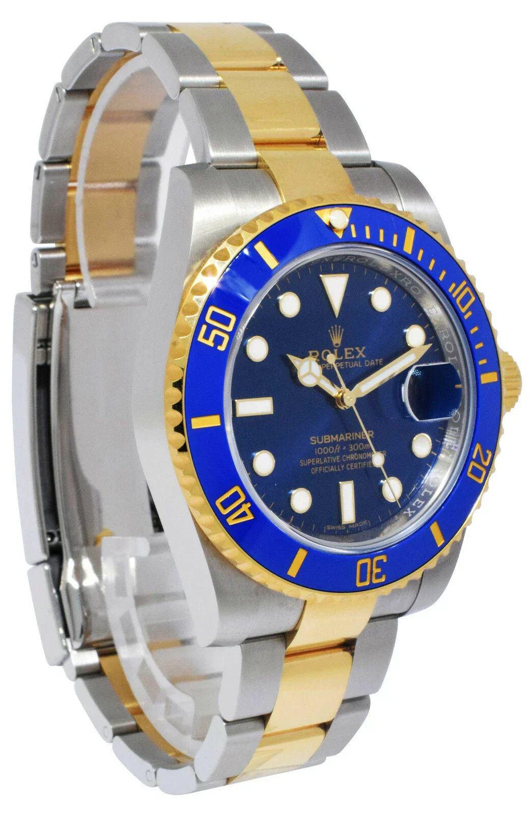 Rolex Submariner Date  Blue Dial Gold and Steel