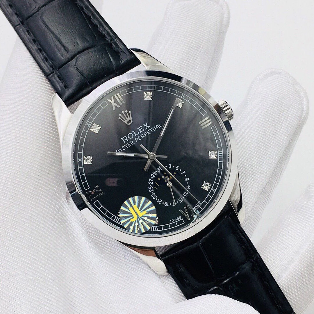 OYSTER PERPETUAL 41 MOONPHASE STEEL CASE BLACK DIAL