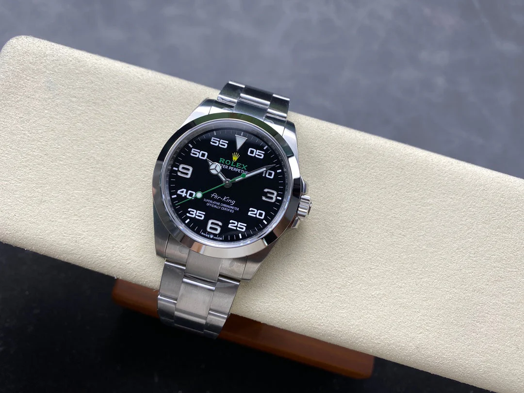 Rolex Air King 40mm Silver Black