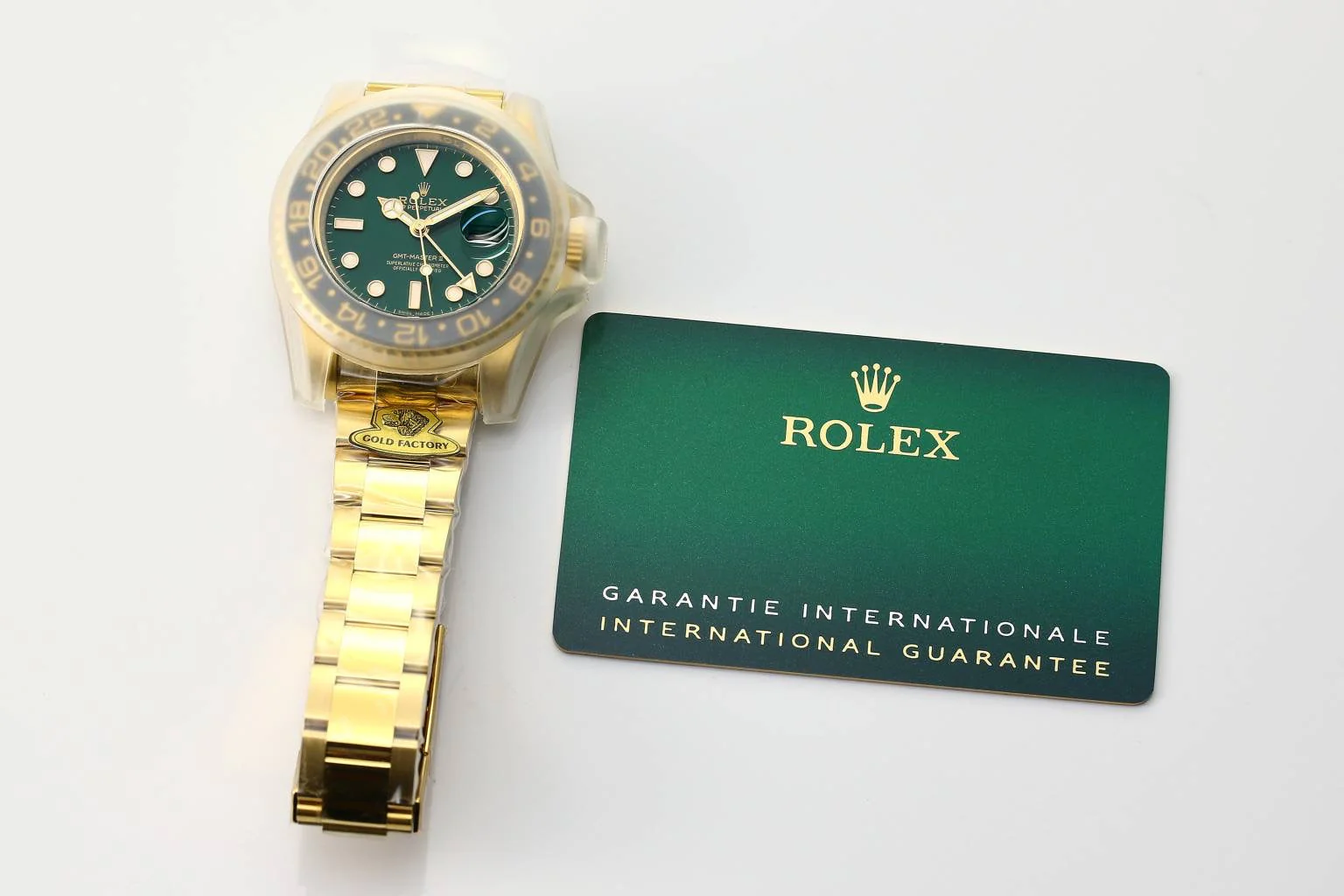 Rolex 25 GMT- Master II 40mm Gold Green Dial