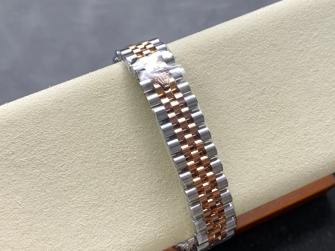 Datejust 31mm Pink Gold Steel Chocolate Dial