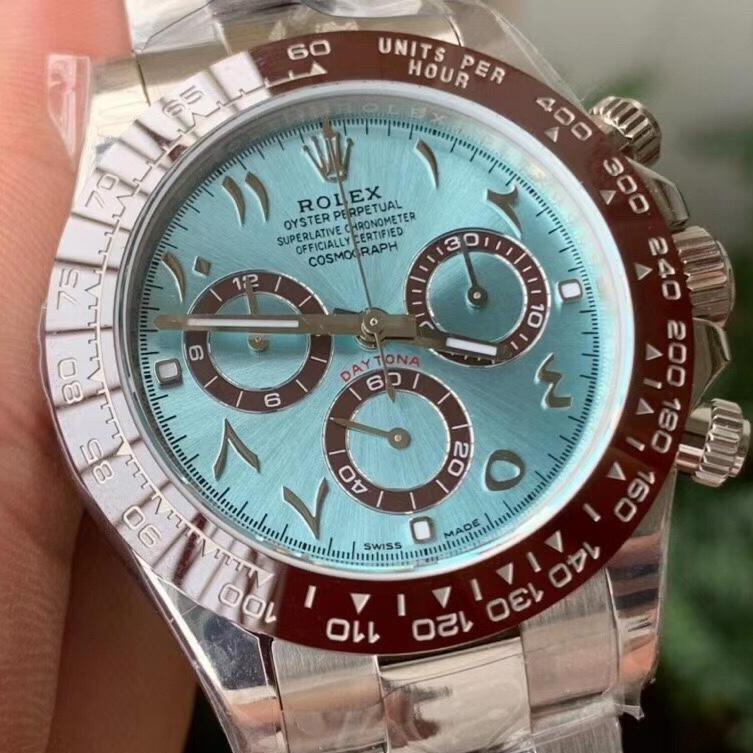 DAYTONA 116520 CUSTOM ICE BLUE CERAMIC ARABIC