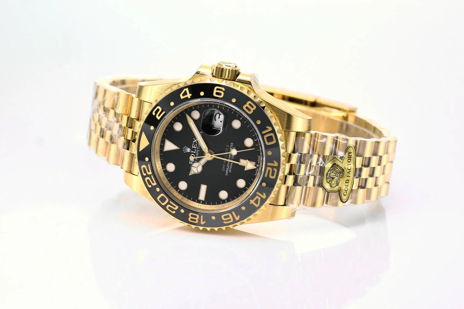 Rolex 25 GMT- Master 40mm Gold Black Dial