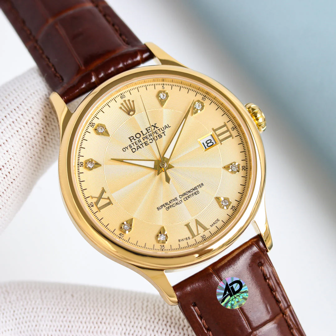 Rolex Datejust 40mm Gold Leather
