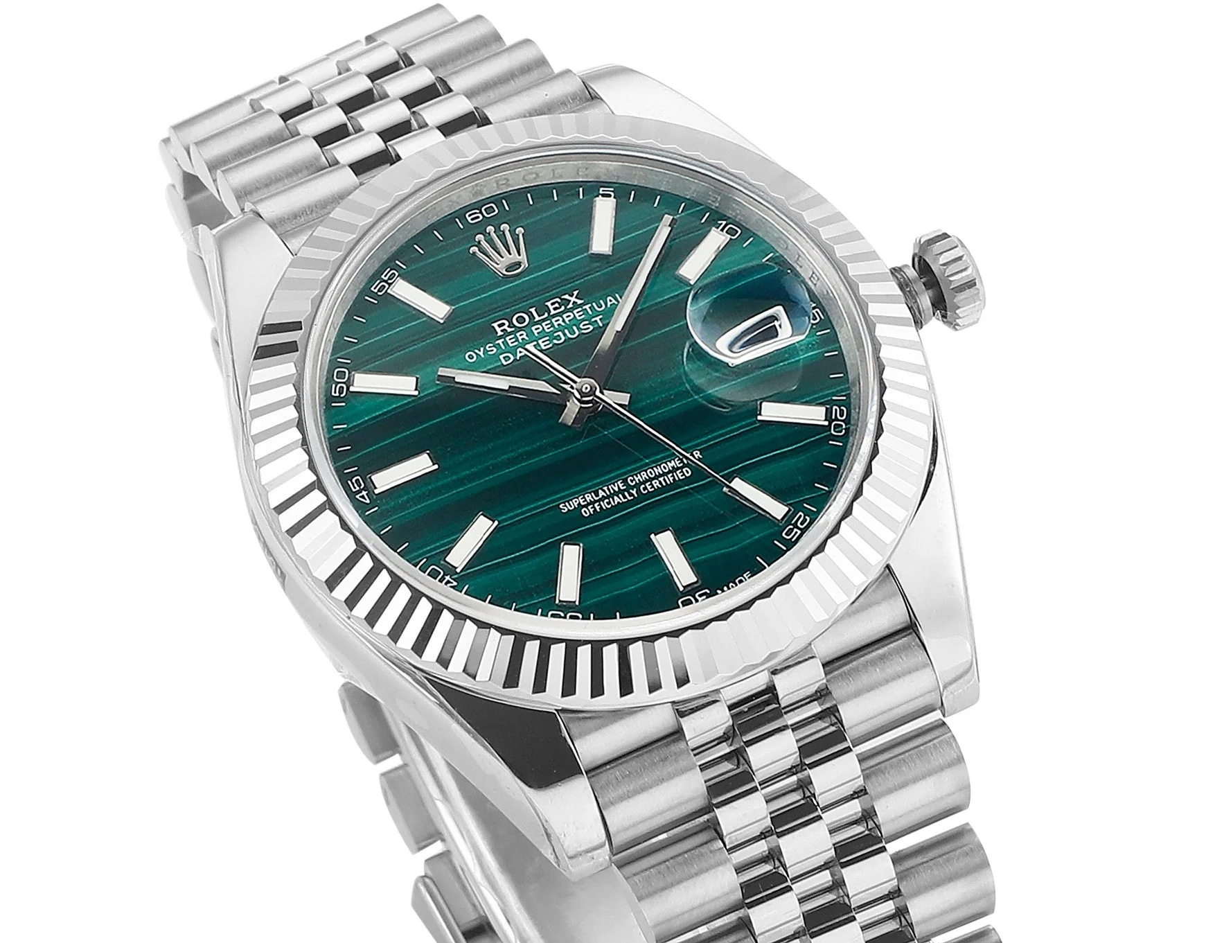 DATEJUST 41MM CUSTOM STEEL CASE MALACHITE DIAL