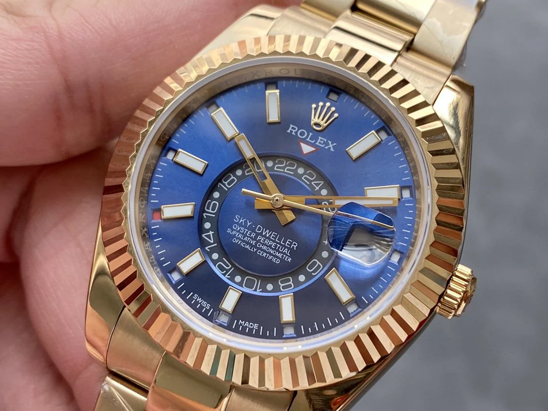 SKY-DWELLER 42 YELLOW GOLD BLUE DIAL