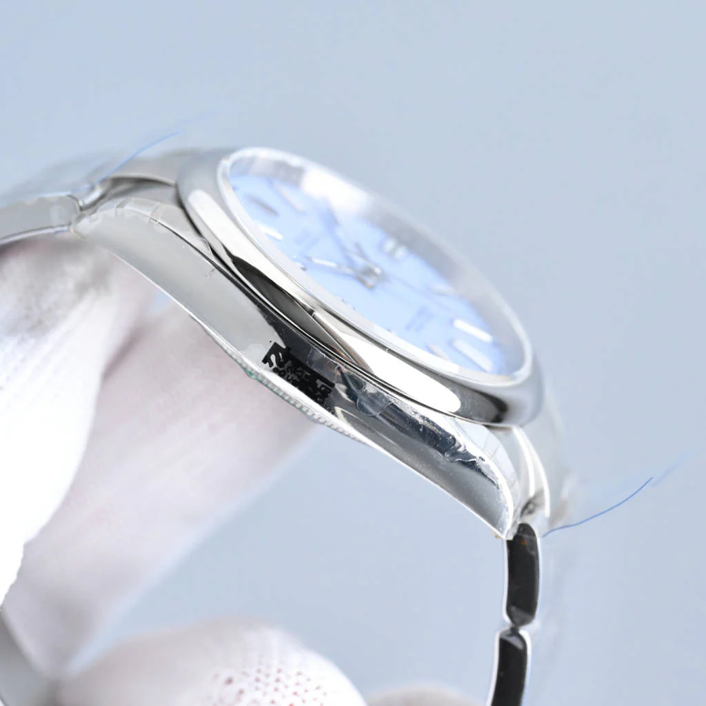 Rolex Perpetual 41mm Silver Light Blue