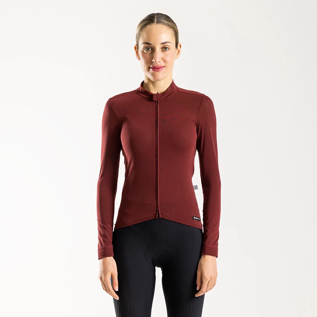Women's Pecora Long Sleeve Merino Jersey (Bloodstone)