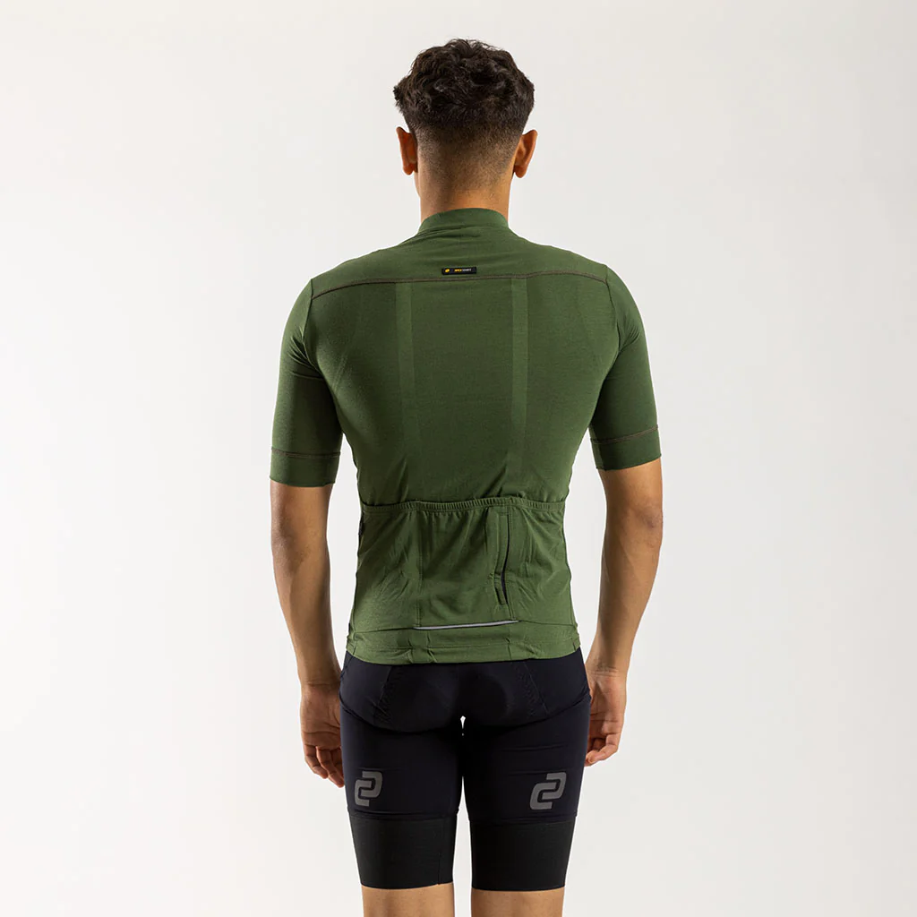 Men's Pecora Merino Cycling Jersey (Olive)