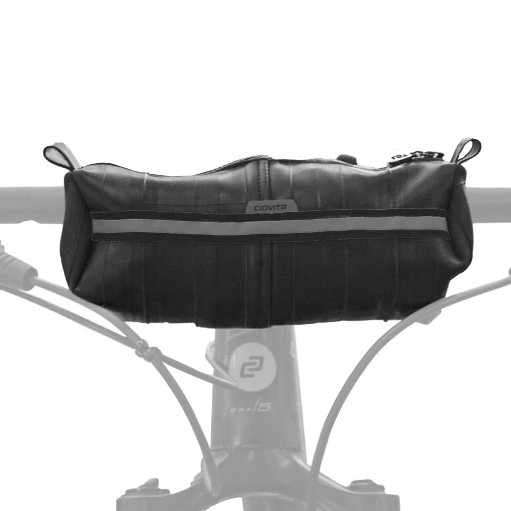 Recycled Inner Tube Barrito Bag (Black Webbing)