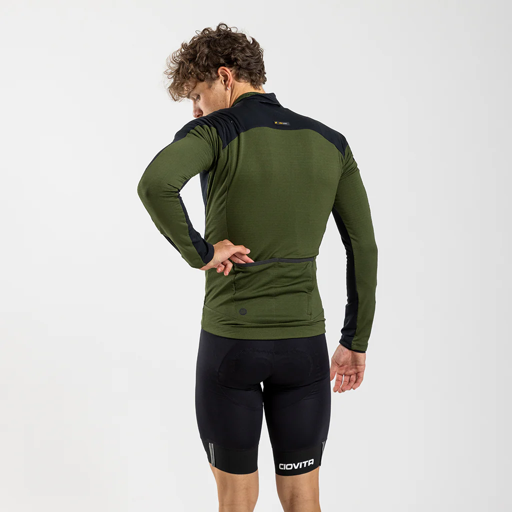 Men's Vale Merino Cycling Jacket (Olive)