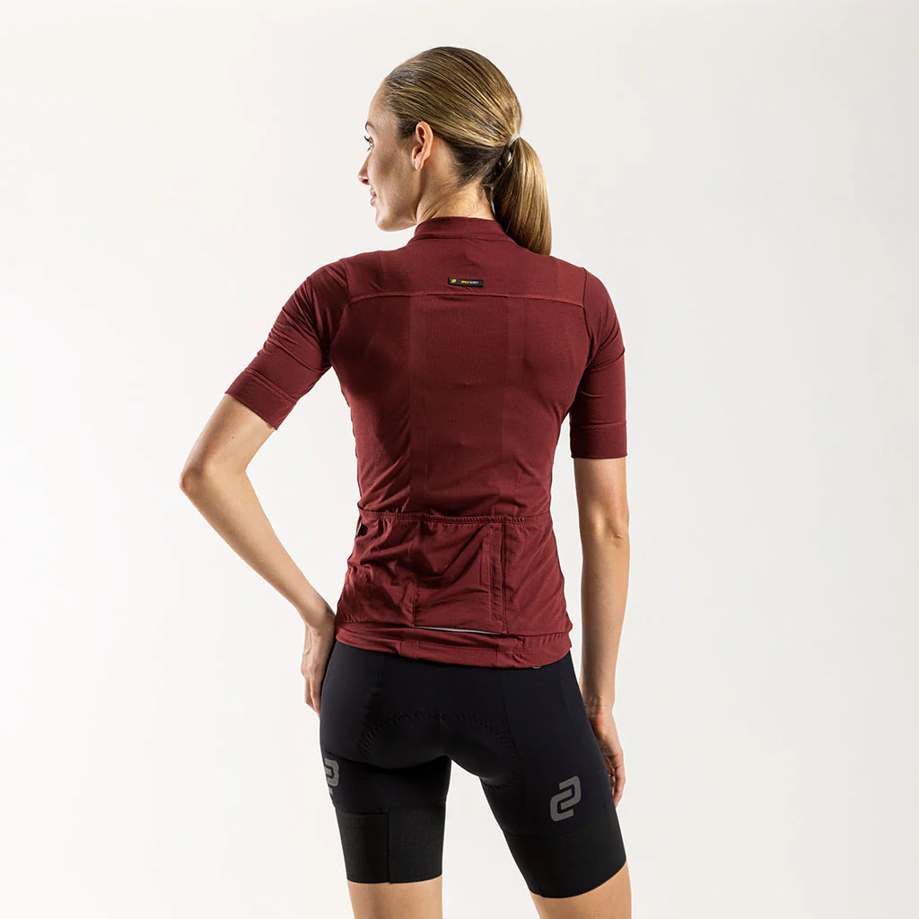 Women's Pecora Merino Cycling Jersey (Bloodstone)