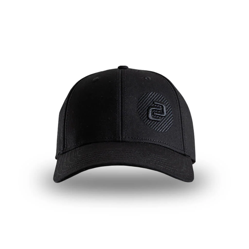 Recycled Curved Peak Snapback Cap (Black)