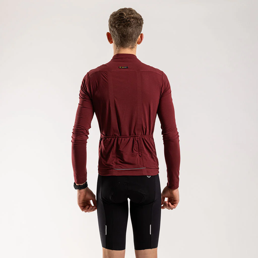 Men's Pecora Long Sleeve Merino Jersey (Bloodstone)