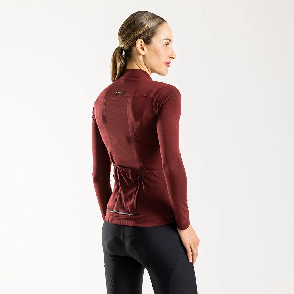 Women's Pecora Long Sleeve Merino Jersey (Bloodstone)