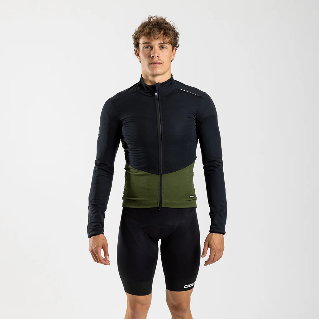 Men's Vale Merino Cycling Jacket (Olive)