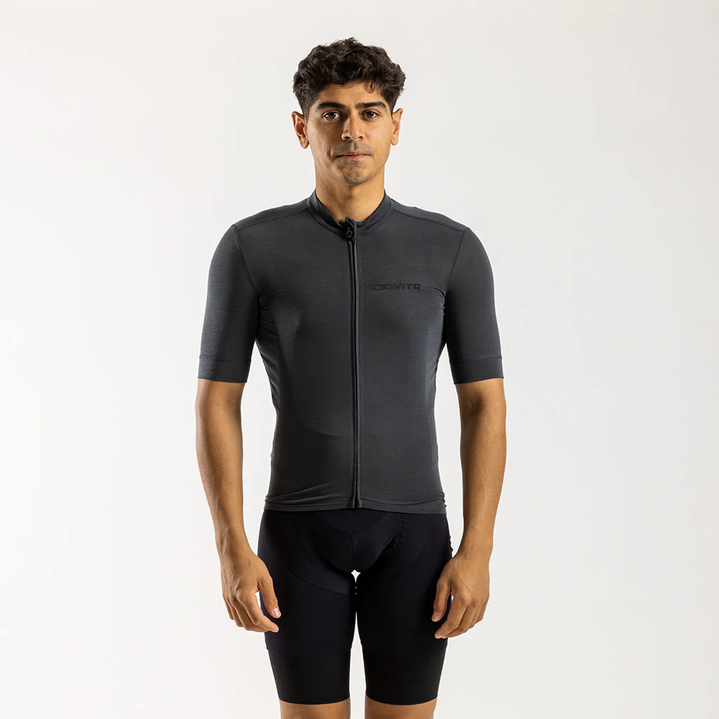 Men's Pecora Merino Cycling Jersey (Charcoal)