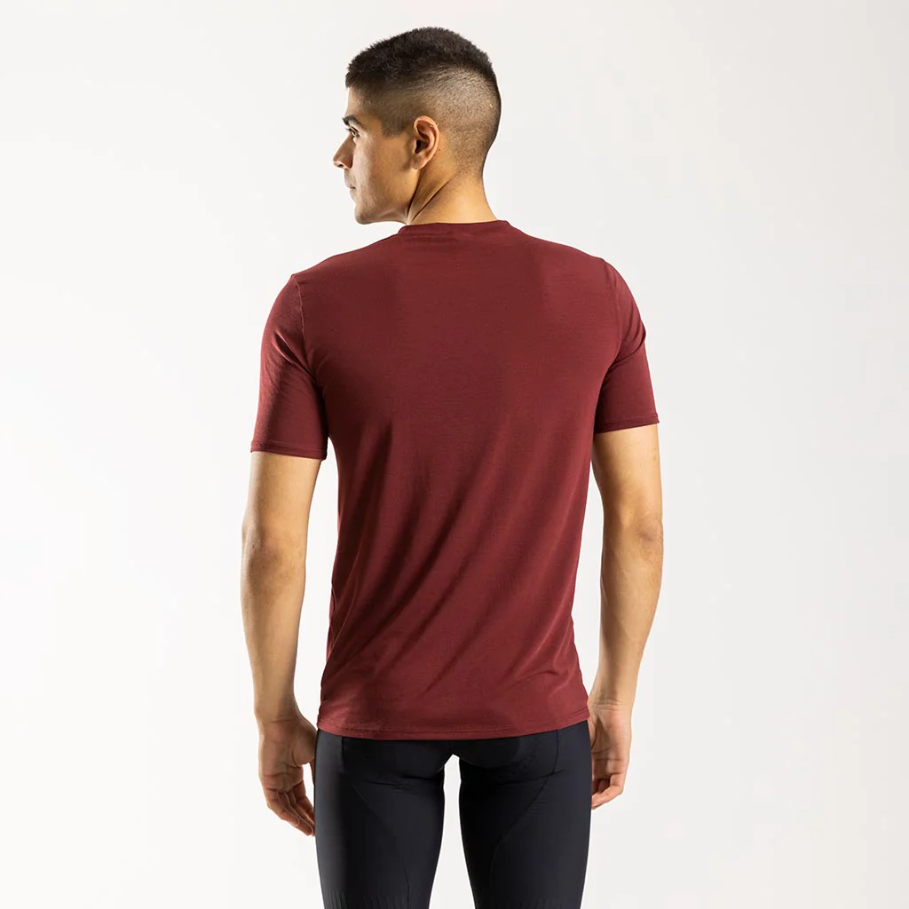 Men's Casual Merino T Shirt (Bloodstone)