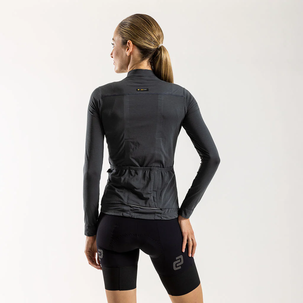 Women's Pecora Long Sleeve Merino Jersey (Charcoal)