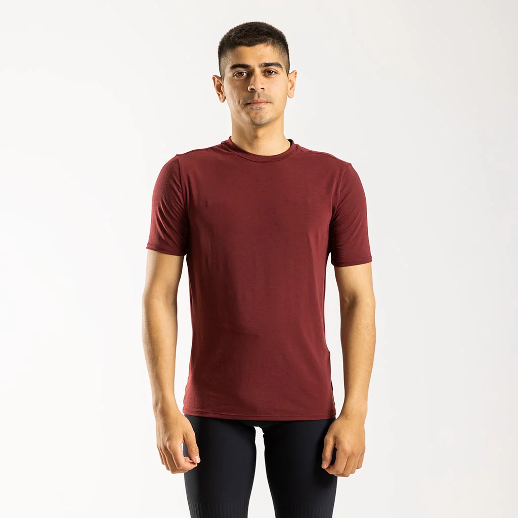 Men's Casual Merino T Shirt (Bloodstone)