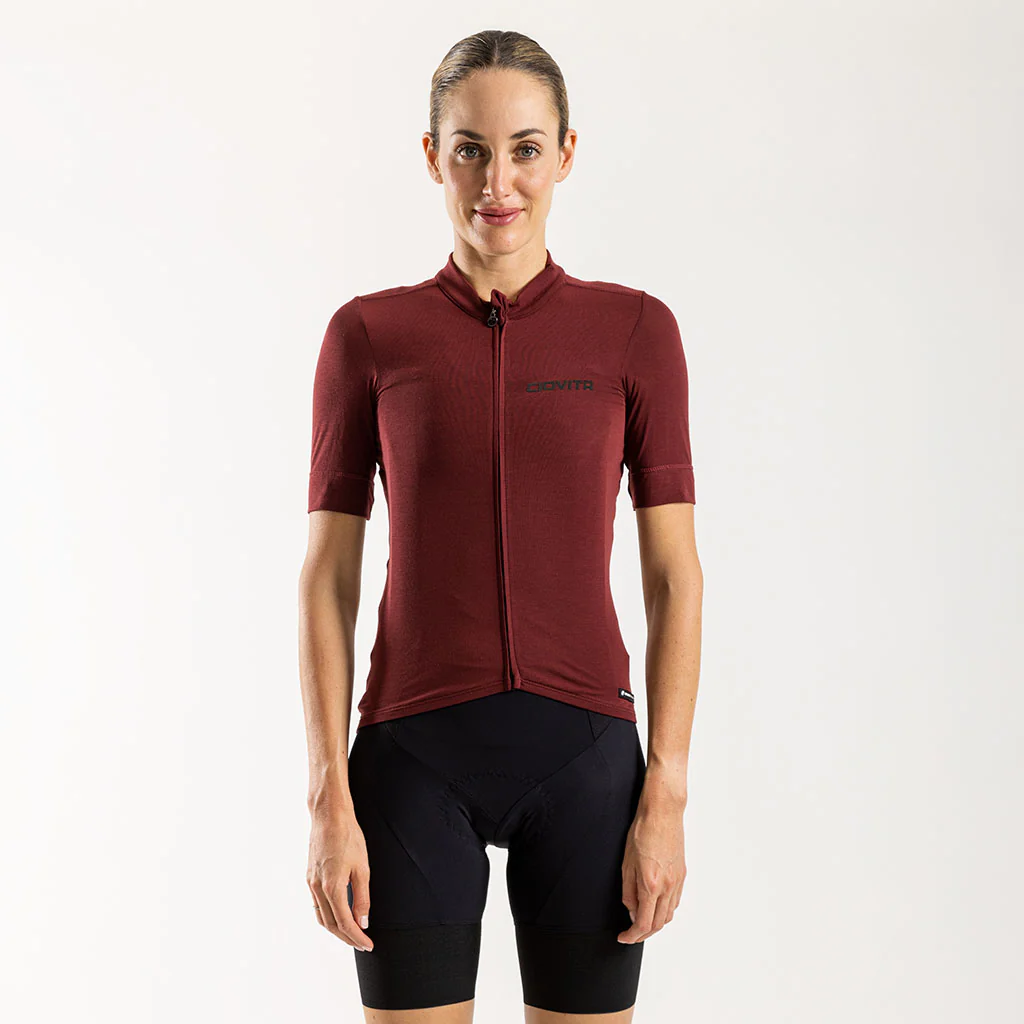 Women's Pecora Merino Cycling Jersey (Bloodstone)