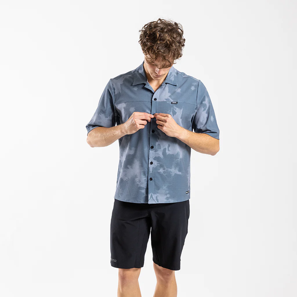 Men's Short Sleeve Adventure Shirt (Blue Elemental)