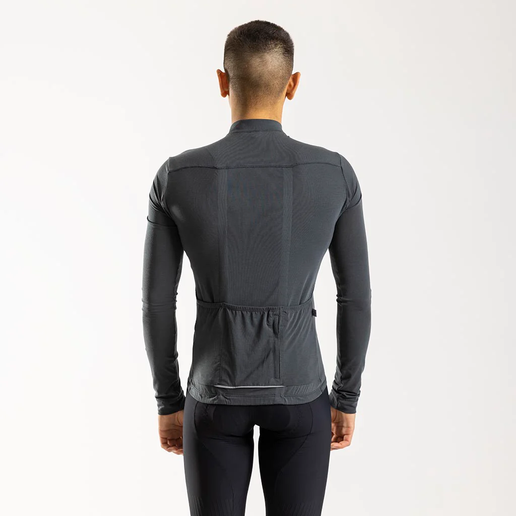 Men's Pecora Long Sleeve Merino Jersey (Charcoal)