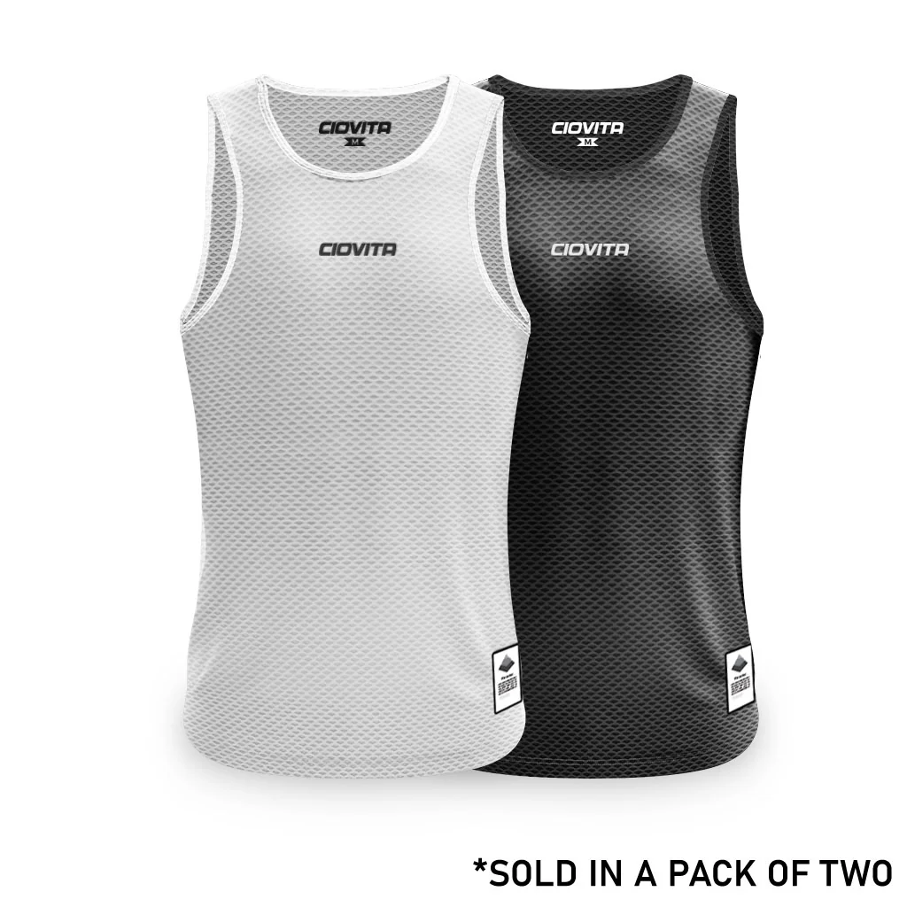 Men's Strato Undervest (2Pk White and Black)