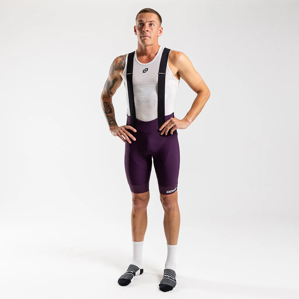 Men's Corsa Bib Shorts 2.0 (Plum)