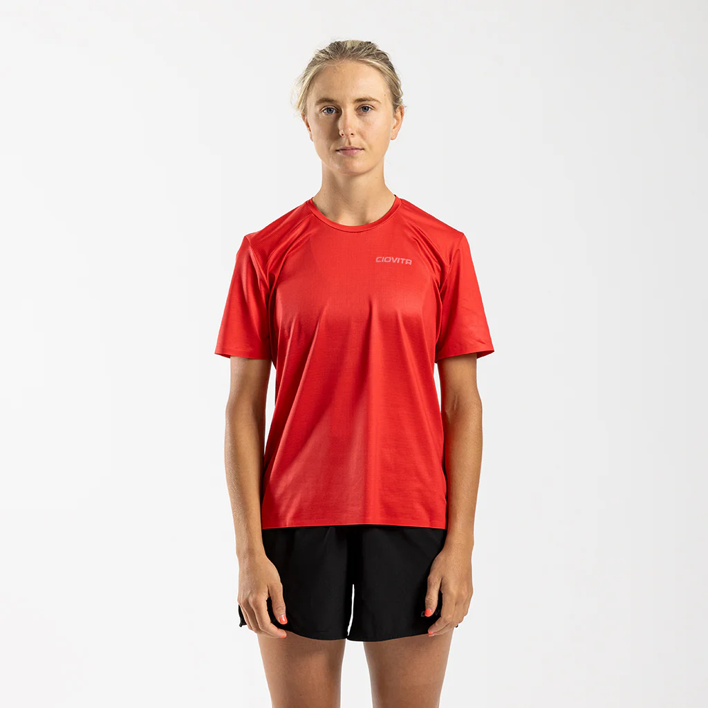Women's Short Sleeve Tech Tee (Red)