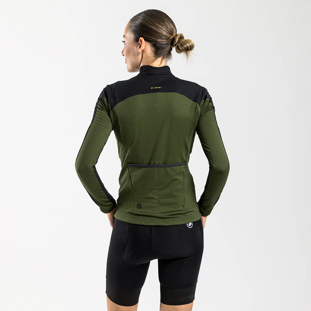 Women's Vale Merino Cycling Jacket (Olive)
