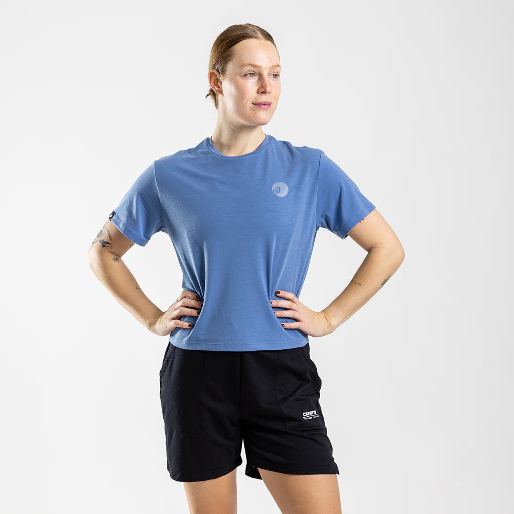 Women's Boxy Casual T Shirt (Elemental Blue)