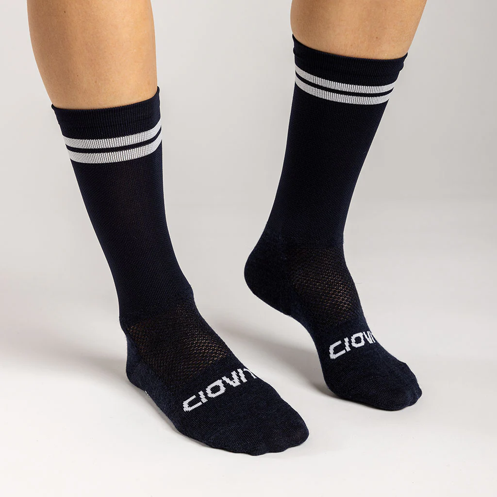 Merino Crew Socks (Navy)