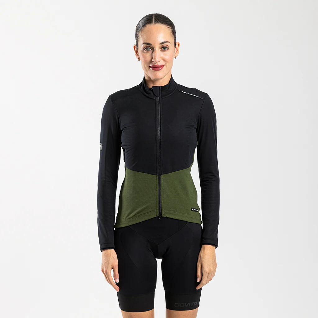 Women's Vale Merino Cycling Jacket (Olive)