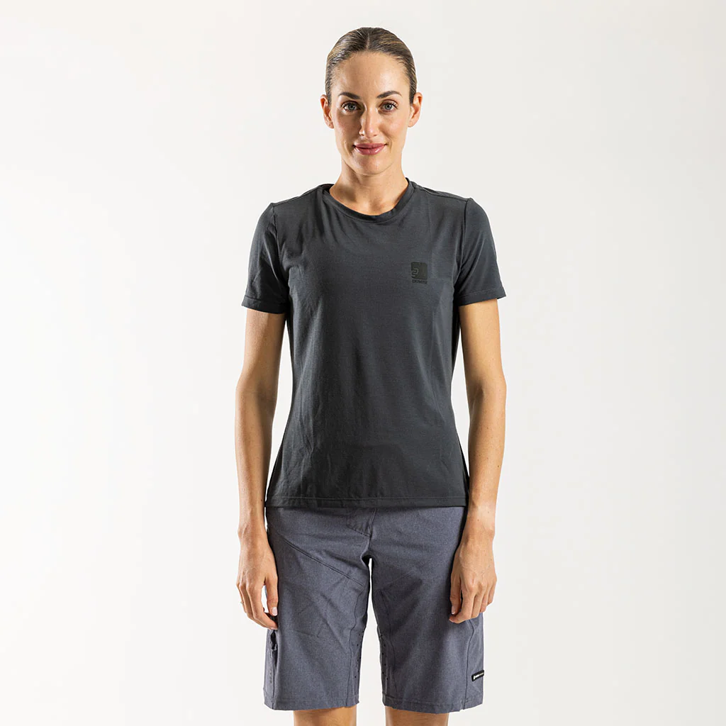 Women's Casual Merino T Shirt (Charcoal)