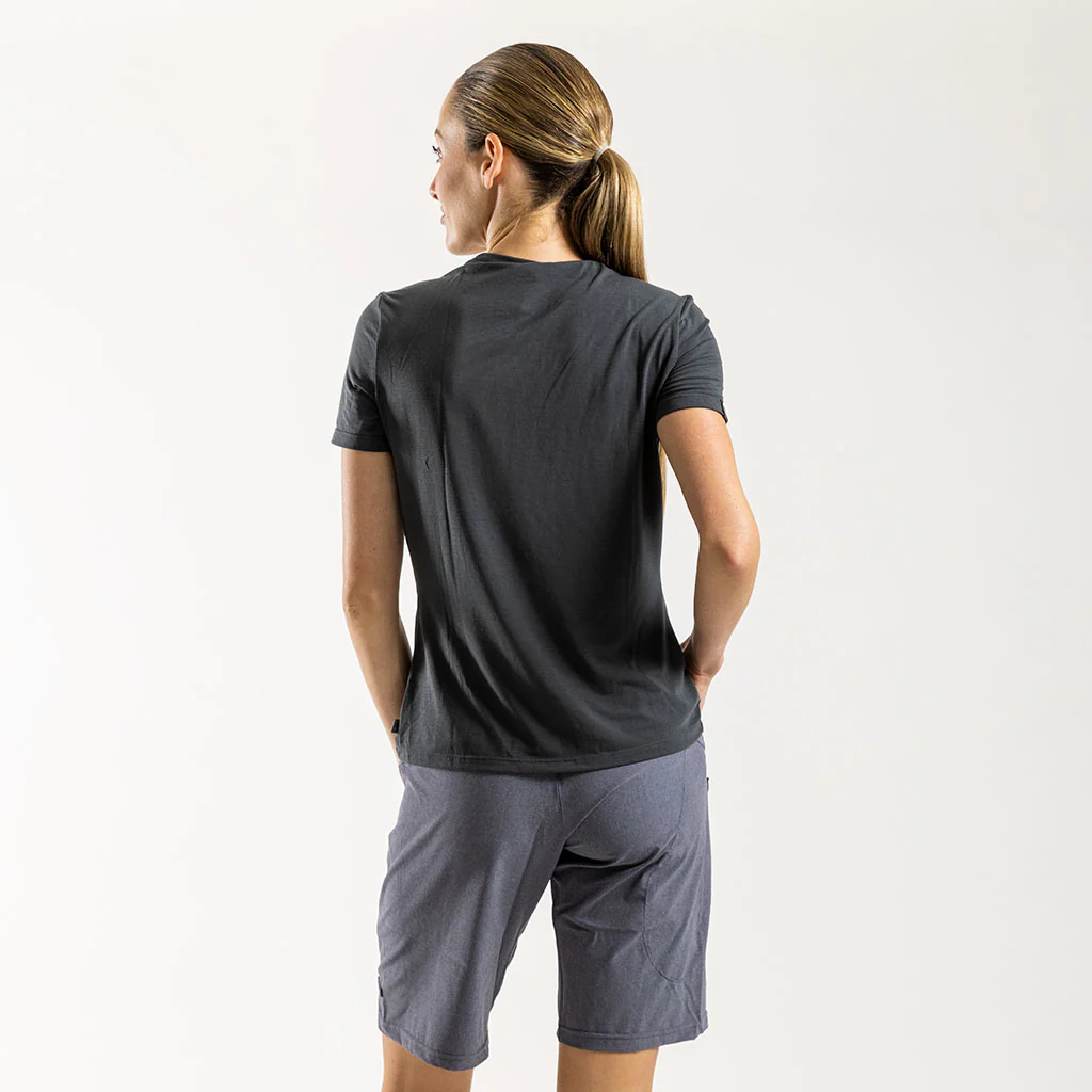 Women's Casual Merino T Shirt (Charcoal)