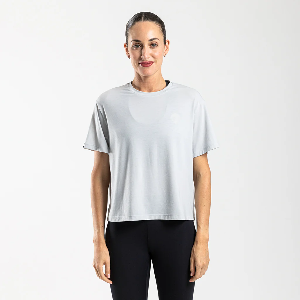 Women's Boxy Casual T Shirt (Grey)
